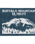 Navy Buffalo Mountain summit flag featuring 12,781 ft elevation, Silverthorne Colorado hiking keepsake and gift for hikers.