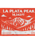 Orange La Plata Peak Colorado 14er Summit Flag – 14,343 ft elevation keepsake for hikers.