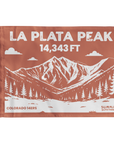 Brown La Plata Peak Colorado 14er Summit Flag – 14,343 ft elevation keepsake for hikers.