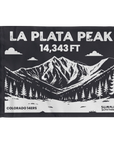 Charcoal La Plata Peak Colorado 14er Summit Flag – 14,343 ft elevation keepsake for hikers.