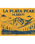 Yellow La Plata Peak Colorado 14er Summit Flag – 14,343 ft elevation keepsake for hikers.