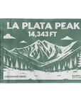 Green La Plata Peak Colorado 14er Summit Flag – 14,343 ft elevation keepsake for hikers.