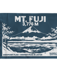 Navy Mount Fuji summit flag featuring Japan's highest mountain at 3,776 meters and original volcanic peak artwork