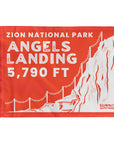 Zion National Park Angels Landing Orange Summit Flag - A perfect gift for hikers and souvenir to hike with featuring "Angels Landing" and the elevation of the summit "5,790 ft" made by 5ummit 5omething