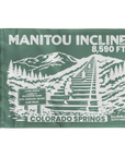 Green summit flag for the famous Manitou Incline to celebrate reaching the top. The perfect hiker gift.