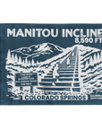 Navy summit flag for the famous Manitou Incline to celebrate reaching the top. The perfect hiker gift.