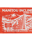 Orange summit flag for the famous Manitou Incline to celebrate reaching the top. The perfect hiker gift.