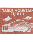 Table Mountain Wyoming Flag featuring a mountain-inspired design celebrating one of Wyoming's most iconic hiking destinations.