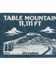 Table Mountain Wyoming Flag featuring a mountain-inspired design celebrating one of Wyoming's most iconic hiking destinations.