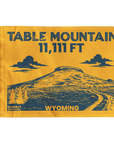 Table Mountain Wyoming Flag featuring a mountain-inspired design celebrating one of Wyoming's most iconic hiking destinations.