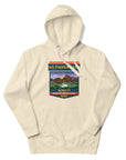 Bone color Mount Timpanogos hoodie featuring 11,752 ft Utah mountain artwork, Wasatch Range hiking apparel and gift for Timp hikers