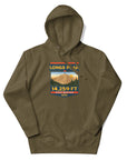 Longs Peak hoodie featuring the iconic Keyhole and 14,259 ft Colorado 14er artwork, Rocky Mountain National Park hiking and climbing apparel