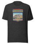 Heather Gray Mt. Wheeler t-shirt with image of the mountain and the 13,161 ft. elevation.