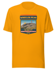 Gold Mt. Wheeler t-shirt with image of the mountain and the 13,161 ft. elevation.