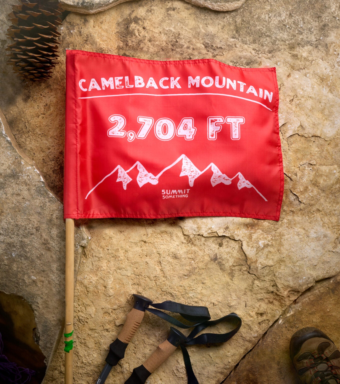 5ummit 5omething summit flag for Camelback Mountain