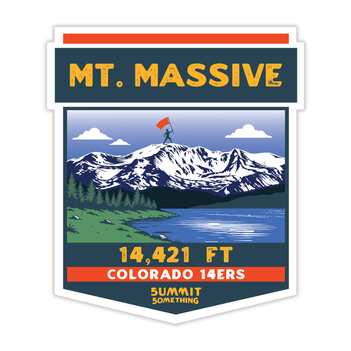 Operate Summit Sticker Mount Massive Sticker – Colorado 14er Summit – Summit Something