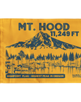 Goldenrod Mt. Hood summit flag featuring 11,249 ft elevation and an illustration of Oregon’s highest peak.