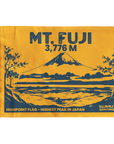 Goldenrod Mount Fuji summit flag featuring Japan's highest mountain at 3,776 meters and original volcanic peak artwork