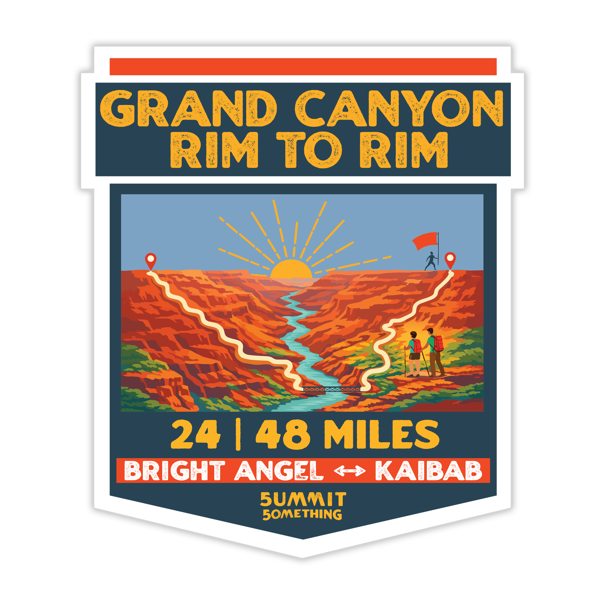 Grand Canyon National Park Rim-to-Rim vinyl sticker by Summit Something