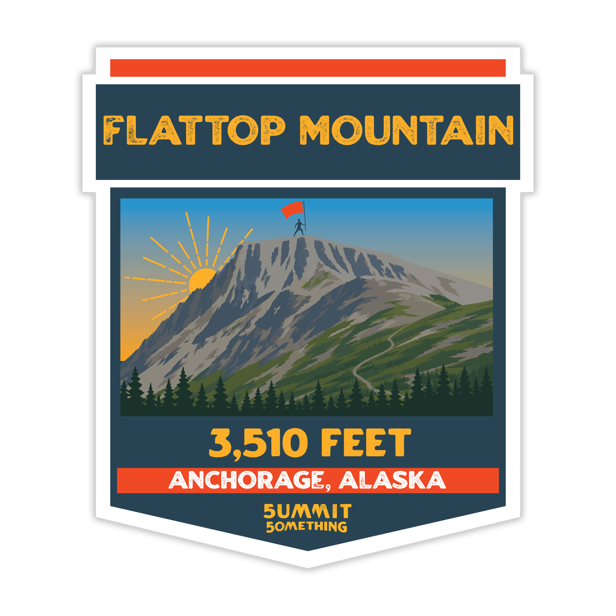 Flattop Mountain Sticker