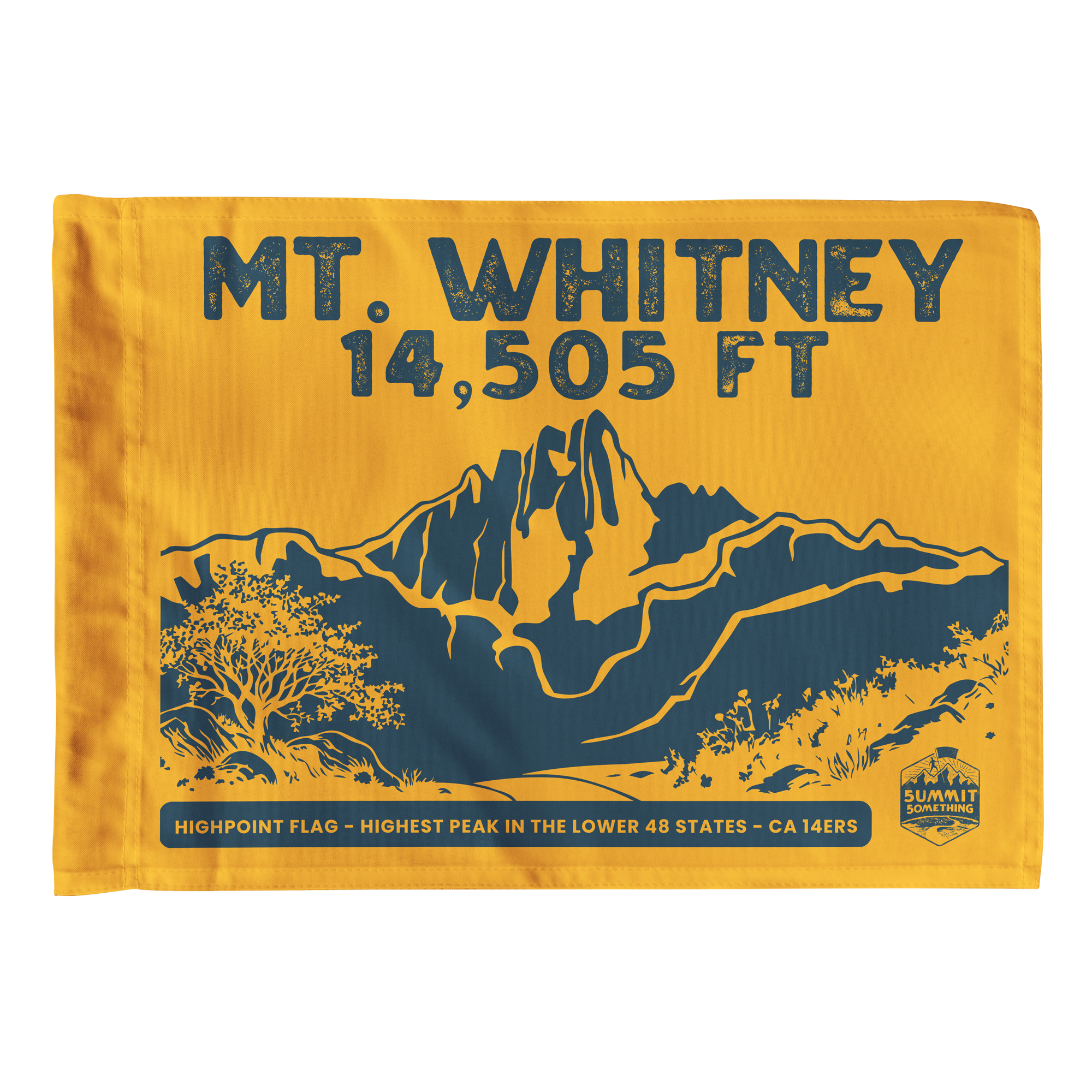 Mt. Whitney summit flag - California State Highpoint | California 14er