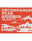 ii. Uncompahgre Peak summit- Nellie Creek Trail - Orange Summit Flag - A souvenir to hike with and to display on the wall afterwards featuring the iconic and famous 14,321 foot "Uncompahgre Peak" near Lake City, CO- made by 5ummit 5omething