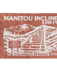 Brown summit flag for the famous Manitou Incline to celebrate reaching the top.  The perfect hiker gift.