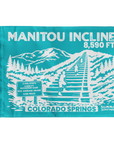 Turquoise summit flag for the famous Manitou Incline to celebrate reaching the top.  The perfect hiker gift.