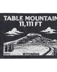 Table Mountain Wyoming Flag featuring a mountain-inspired design celebrating one of Wyoming's most iconic hiking destinations.