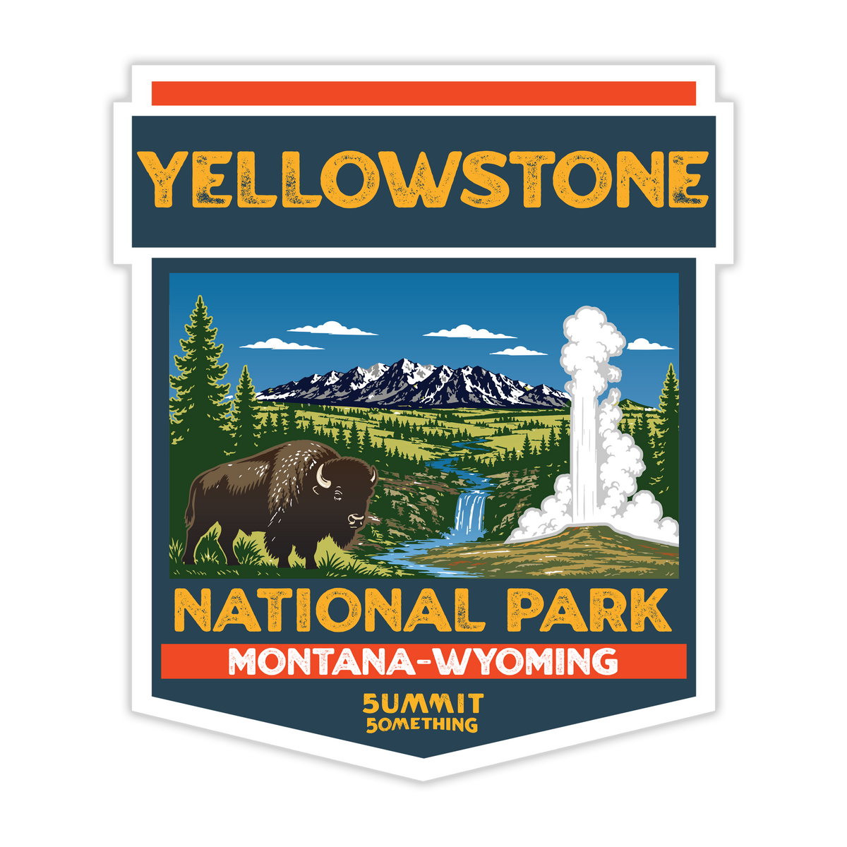Yellowstone National Park vinyl sticker by Summit Something