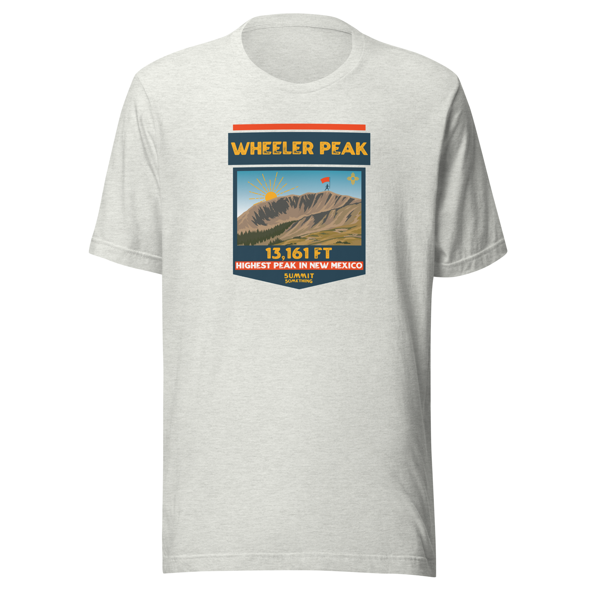 Ash Mt. Wheeler t-shirt with image of the mountain and the 13,161 ft. elevation