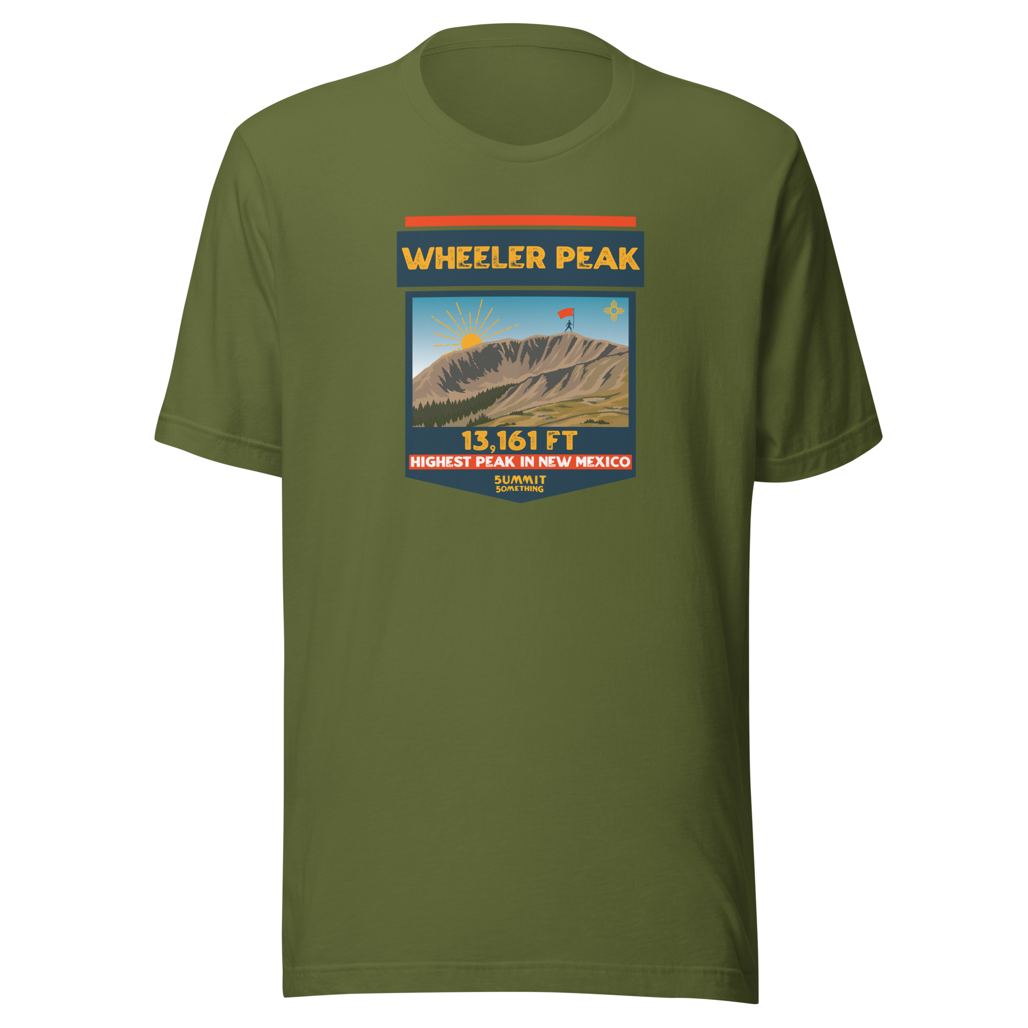 Green Mt. Wheeler t-shirt with image of the mountain and the 13,161 ft. elevation.